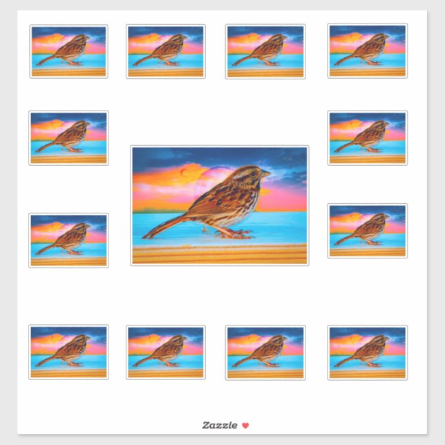 Sunset Melody Aufkleber (Blatt)