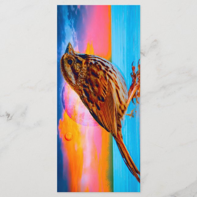 Sunset Melody Lesezeichen Menükarte (Vorderseite)