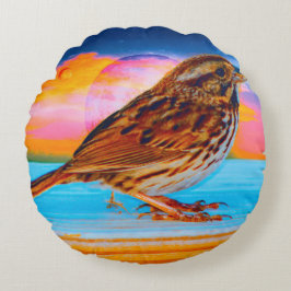 Sunset Melody Rundes Kissen