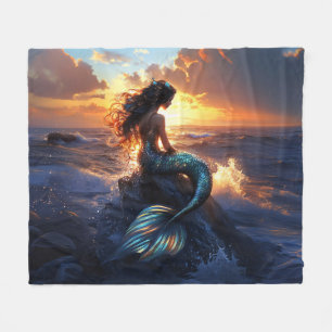 Sunset Mermaid Fleecedecke