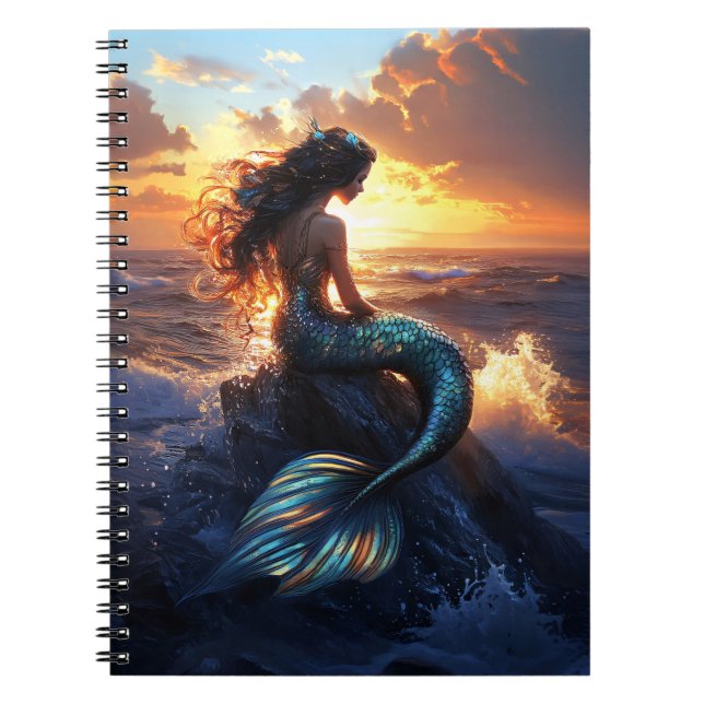 Sunset Mermaid Notizblock (Vorderseite)