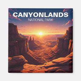 Sunset Moab Utah Canyonlands Nationalpark Magnet