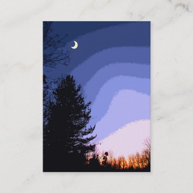 Sunset Moon ATC Visitenkarte (Vorderseite)