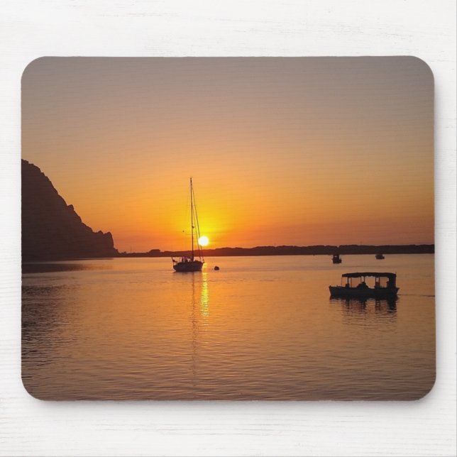 Sunset Morro Bay Sailboat Mousepad (Vorne)