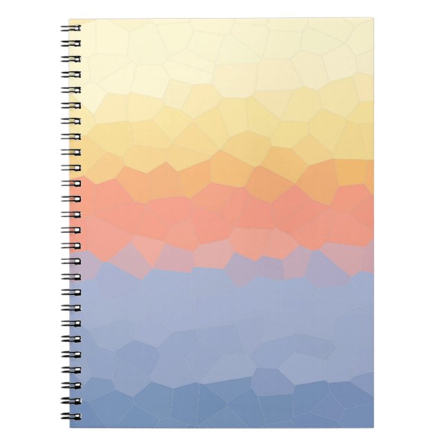 Sunset Mosaik Gradient Abstrakt Art Notizblock (Vorderseite)