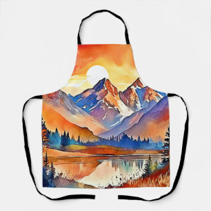 Sunset Mountain Art Design Schürze