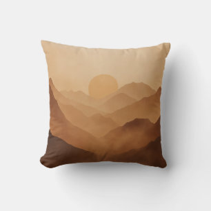 Sunset Mountain Layers Pillow Kissen