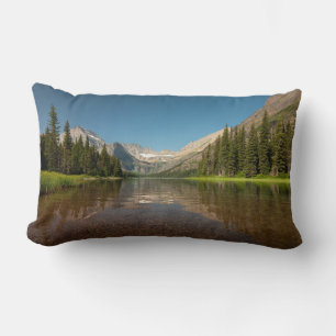 Sunset Mountain Reflektion   Glacier National Park Lendenkissen