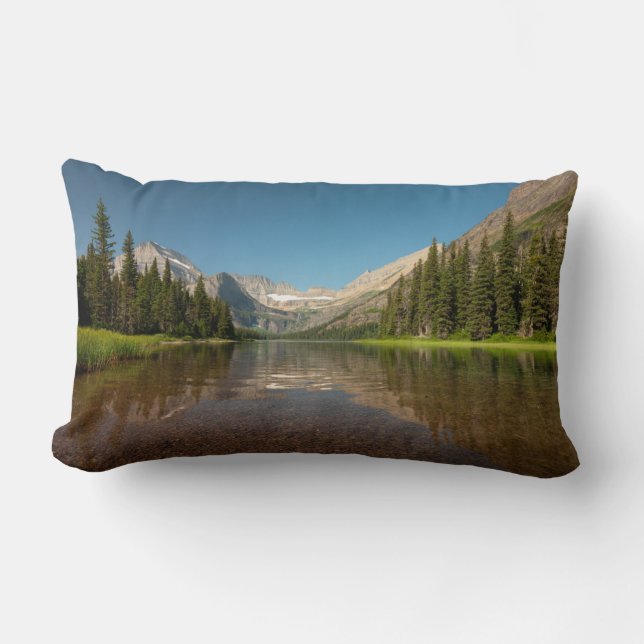 Sunset Mountain Reflektion | Glacier National Park Lendenkissen (Vorderseite)