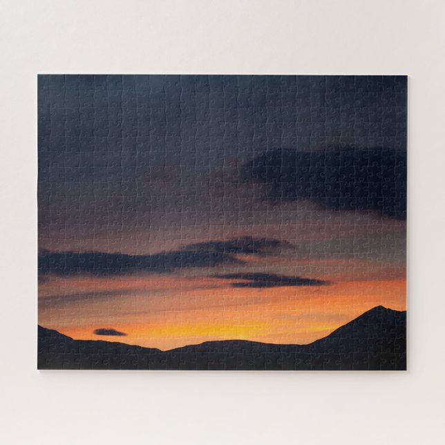 Sunset Mountain Silhouette (Horizontal)