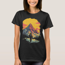 Sunset Mountain Wandern Abenteuer T-Shirt
