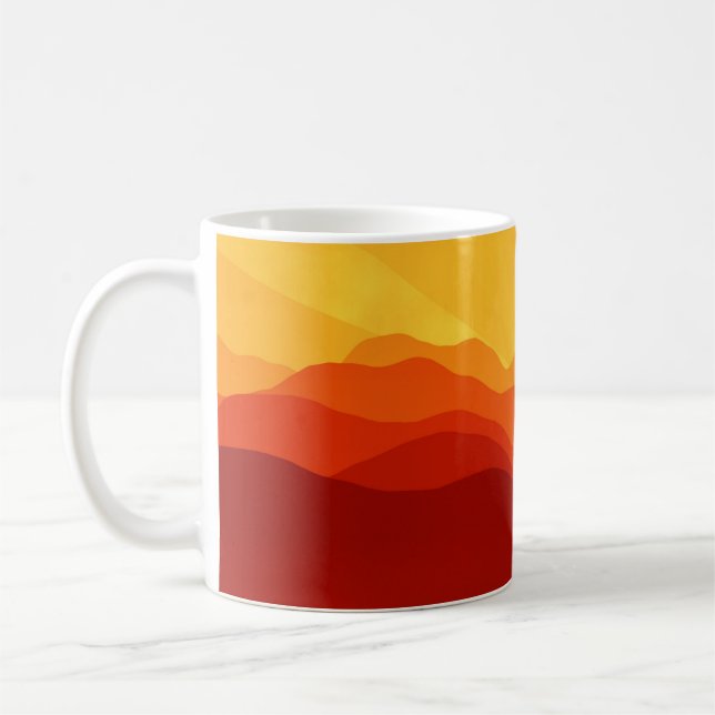 Sunset Mountains Banner Kaffeetasse (Links)