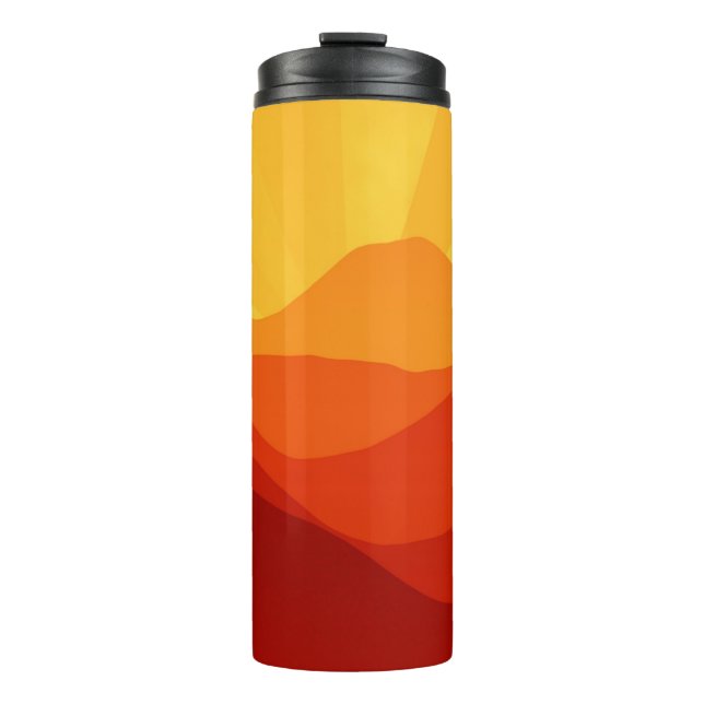 Sunset Mountains Banner Thermosbecher (Vorderseite)