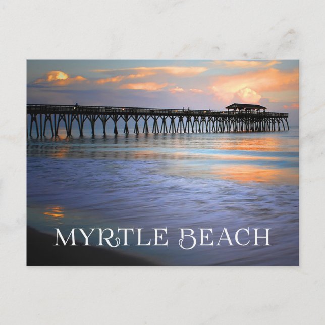 Sunset Myrtle Beach, South Carolina Postcard, USA Postkarte (Vorderseite)