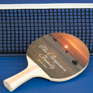 Sunset Nature Tropical Family Tischtennis Schläger