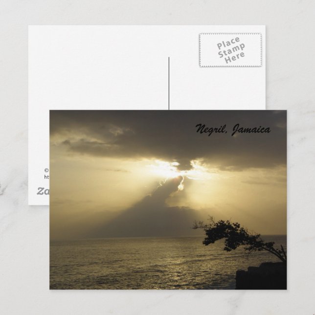 Sunset:Negril, Jamaika Postcard Postkarte (Vorne/Hinten)