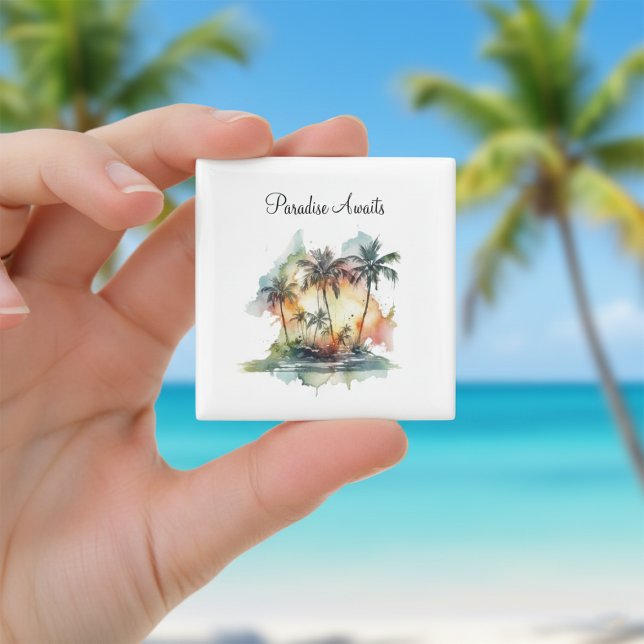 Sunset Oasis, custom Magnet (Von Creator hochgeladen)