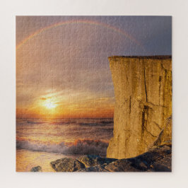 Sunset Ocean Cliff