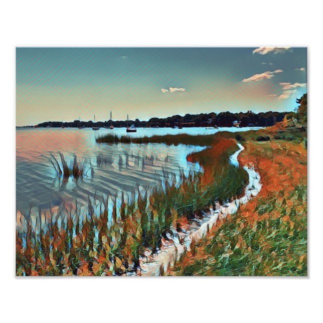 Sunset Ocean Coastway Fotodruck (Vorne)