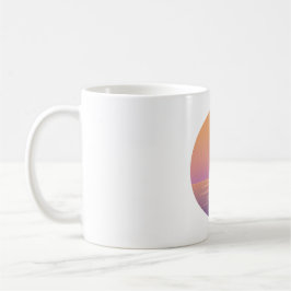 Sunset Ocean Minimalist Mug – Hand-Drawn Summer Kaffeetasse