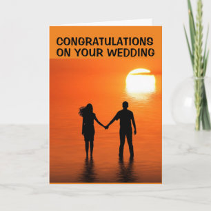SUNSET OCEAN WEDD EHRIAGE GRATULALALALALAKARTE KARTE