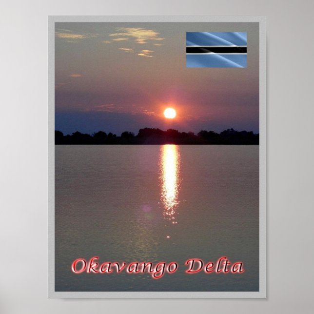 SUNSET Okavango Delta - Poster (Vorne)