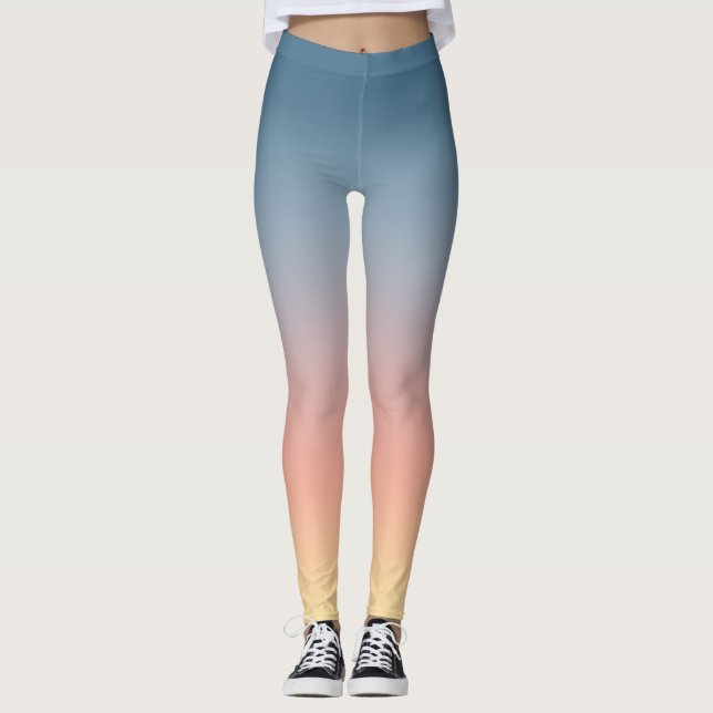 Sunset Ombre Gradient Leggings (Vorderseite)