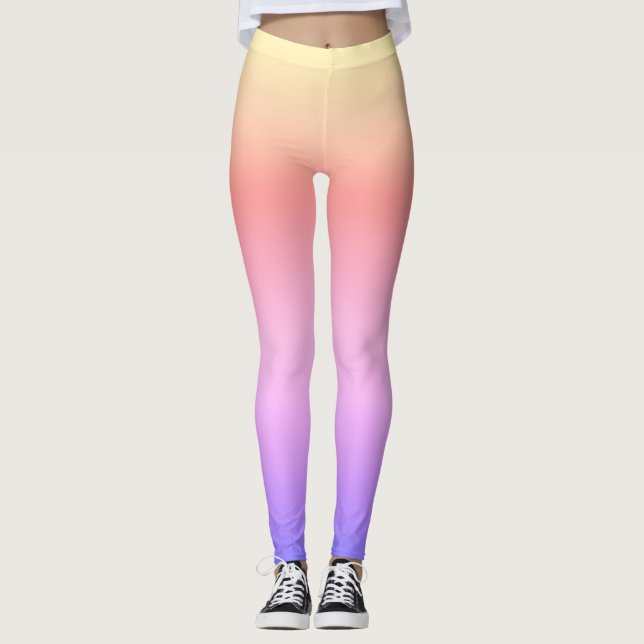 Sunset Ombre Gradient Leggings (Vorderseite)