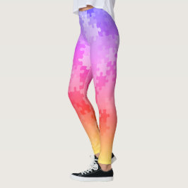 Sunset Ombre Puzzles Leggings