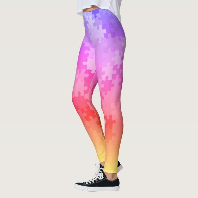 Sunset Ombre Puzzles Leggings (Links)