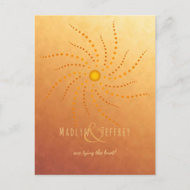 Sunset ombre sonnige Punkte mandala Save the Date Ankündigungspostkarte