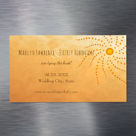 Sunset ombre sonnige Punkte mandala Save the Date Magnetische Visitenkarte