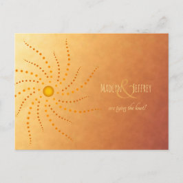 sunset ombre wedding rett-the-date ankündigungspostkarte