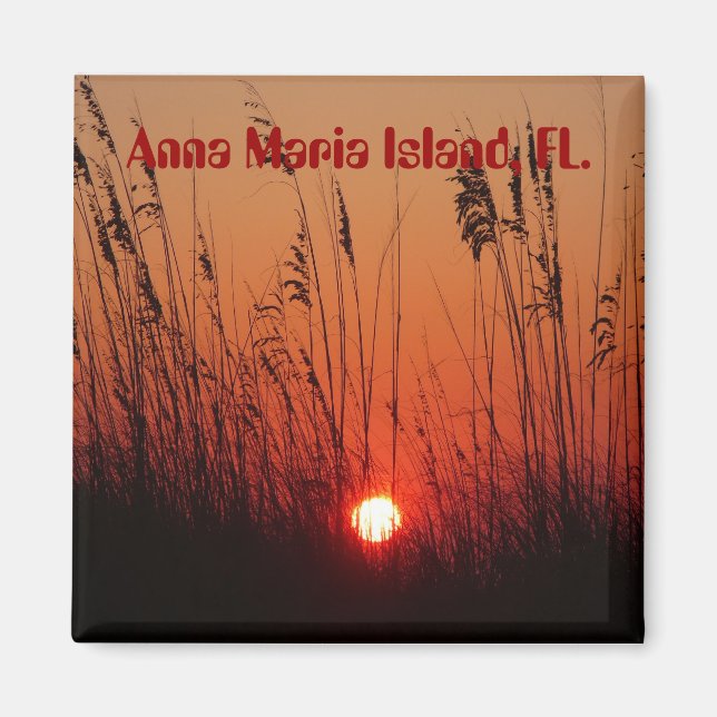 Sunset on Anna Maria Island, FL, Magnet (Vorne)