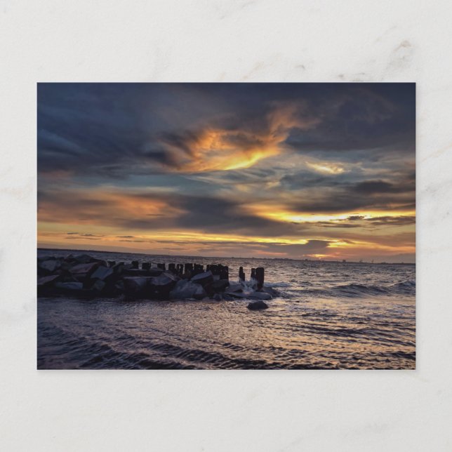 Sunset on Charleston Harbour Postkarte (Vorderseite)