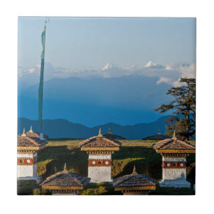 Sunset on Dochula Pass - Bhutan, Himalaya Fliese