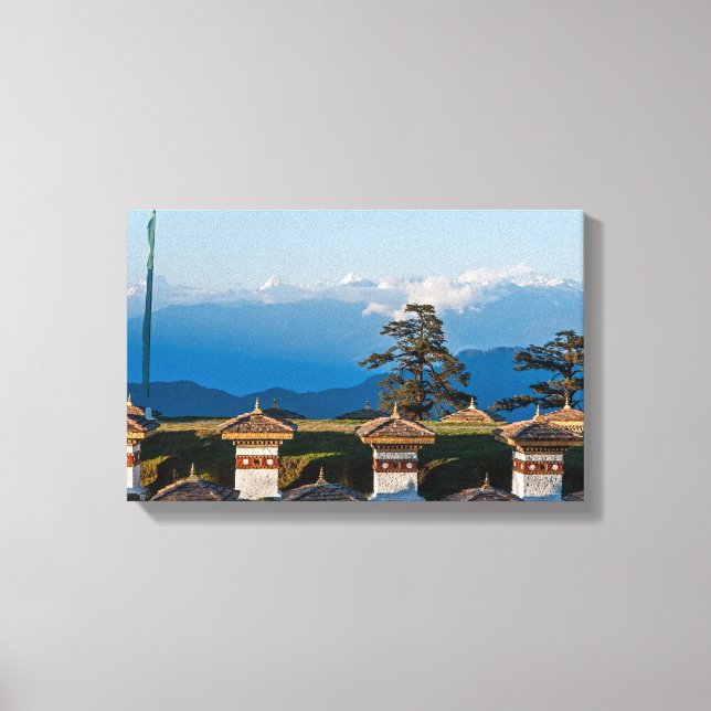 Sunset on Dochula Pass - Bhutan, Himalaya Leinwanddruck (Vorderseite)