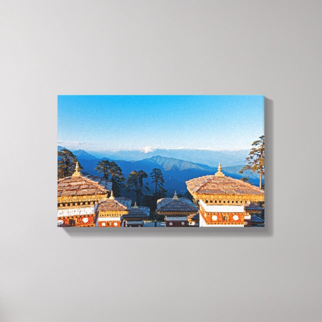 Sunset on Dochula Pass - Bhutan, Himalaya Leinwanddruck (Vorderseite)