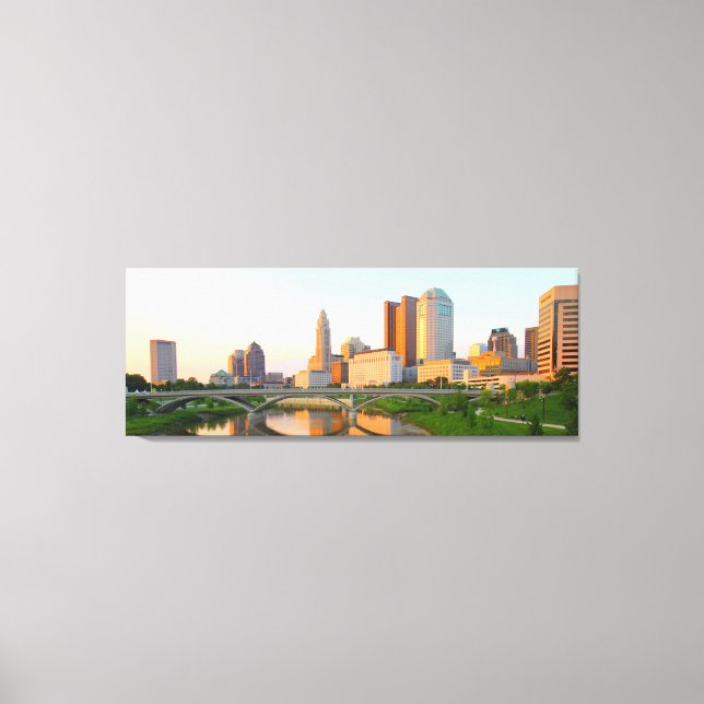 Sunset on Downtown Columbus, Ohio Leinwanddruck (Vorderseite)