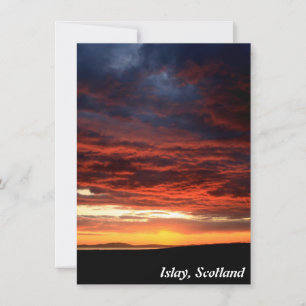 Sunset on Islay, Schottland-Karte