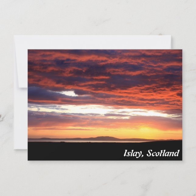 Sunset on Islay, Schottland-Karte (Vorderseite)