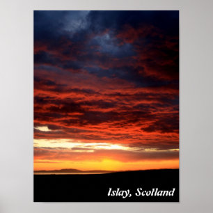 Sunset on Islay, Schottland Poster