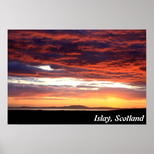 Sunset on Islay, Schottland Poster (Vorne)