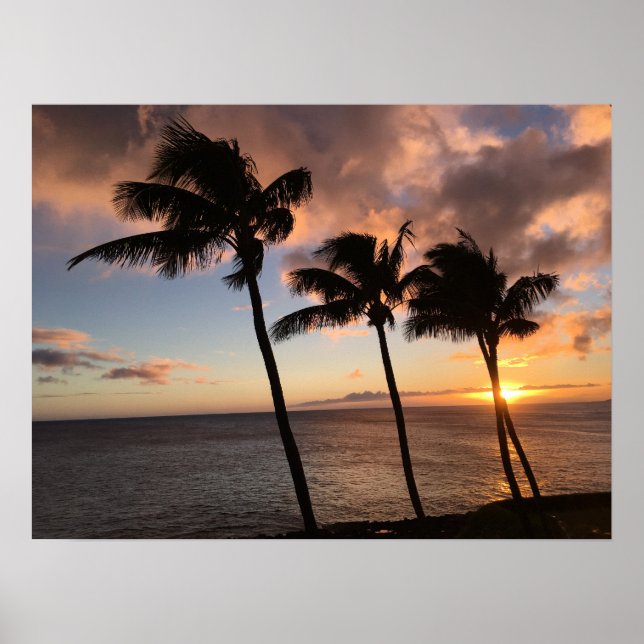 Sunset on Kauai, Hawaii Poster (Vorne)