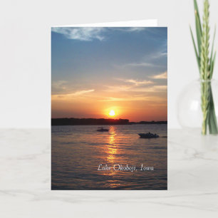 Sunset on Lake Okoboji, Iowa Karte