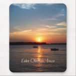 Sunset on Lake Okoboji, Iowa Mousepad<br><div class="desc">Schöner Sonnenuntergang am Okoboji-See,  Iowa</div>