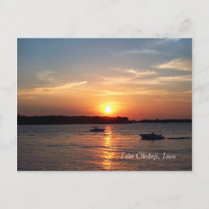 Sunset on Lake Okoboji, Iowa Postkarte
