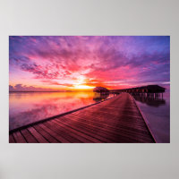 Sunset on Maldives Island | Water Villas Resort