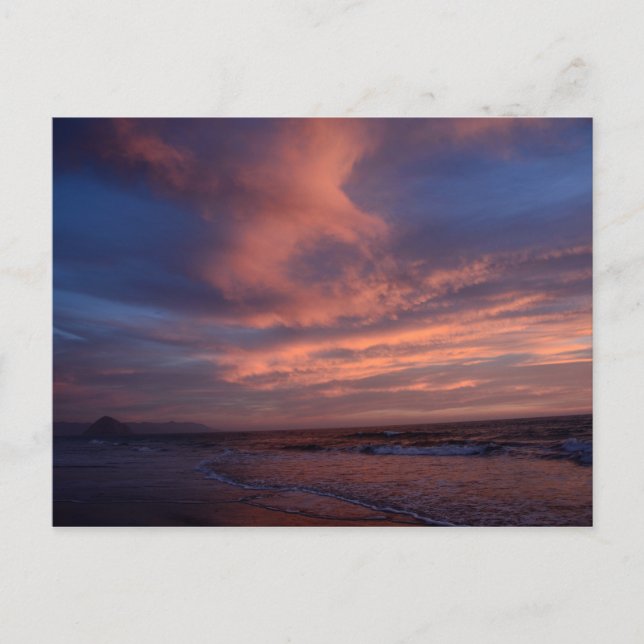 Sunset on Morro Strand Postkarte (Vorderseite)