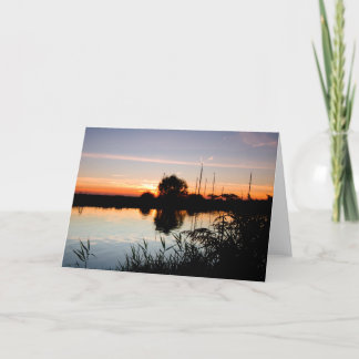 "Sunset on Norfolk Broads" Grüße Karten